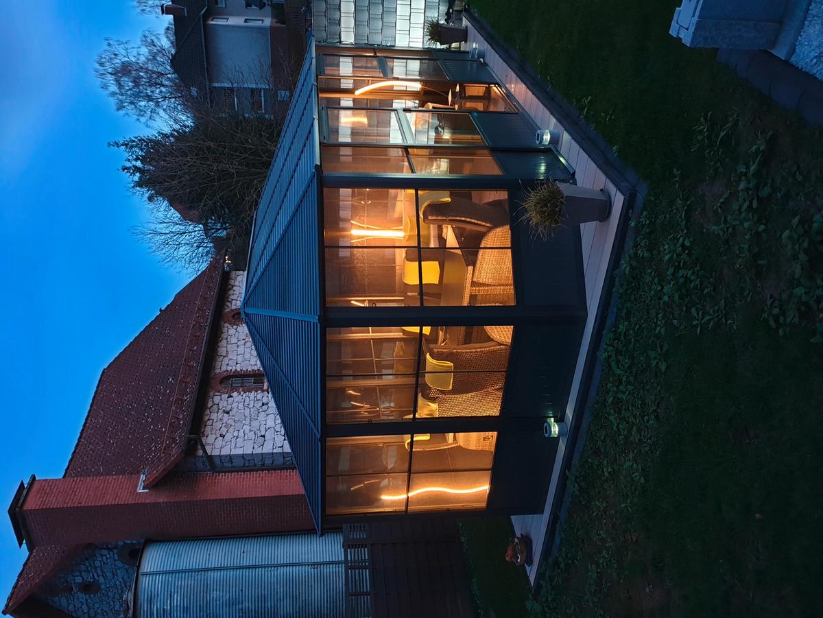 Pavillon Charleston 594x384 Cm Wetterfest Gartenpavillon - Anthrazit, Basics, Metall (594/281/384cm)