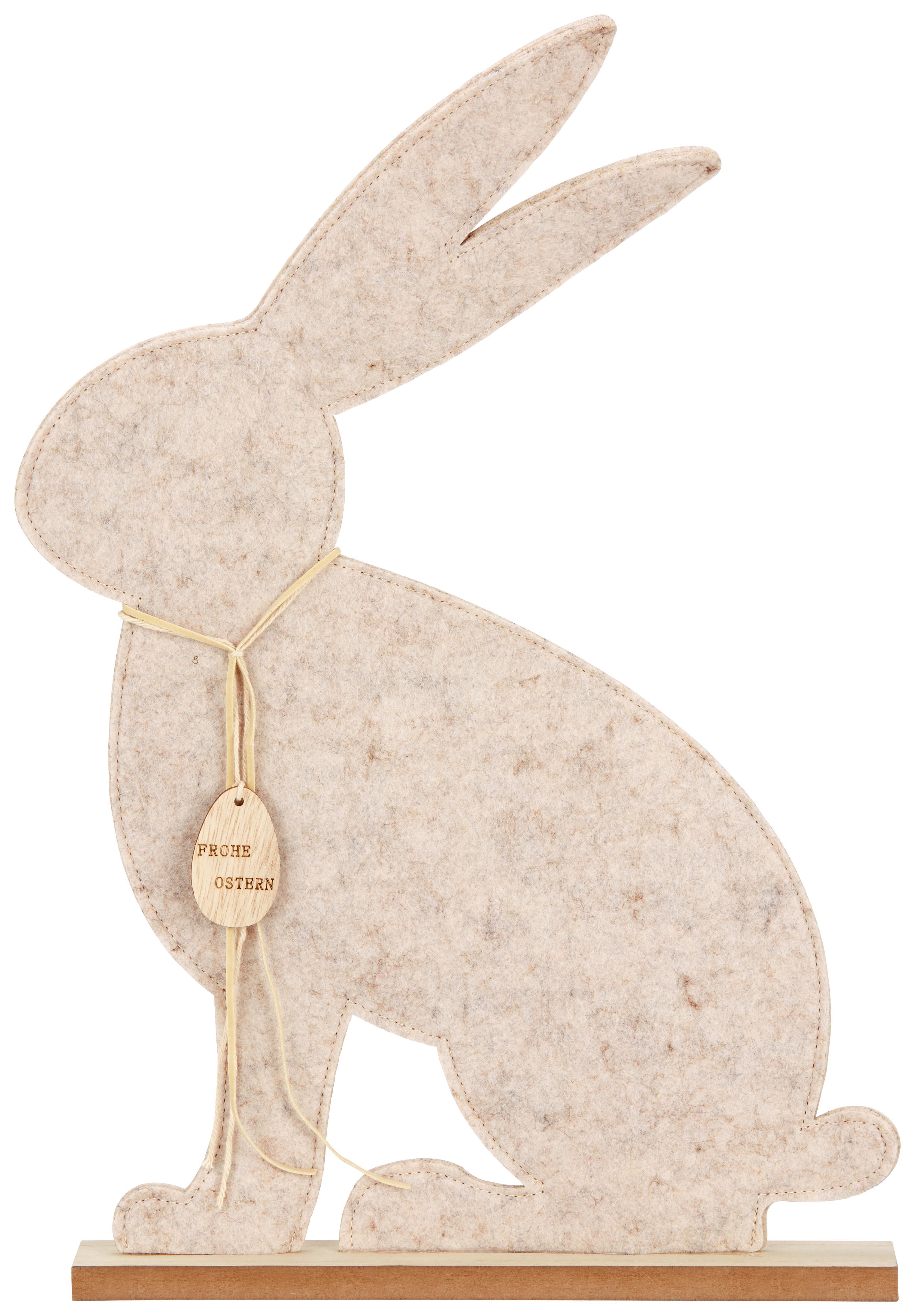 Zajíc Dekorační Filz Hase I - krémová, Basics, textil (44/29/5cm)