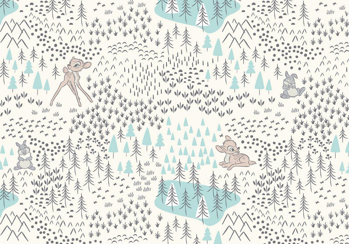 Fototapete Bambi Woodland - Multicolor, Trend, Papier (400/280cm)