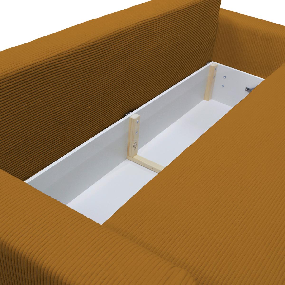 Schlafsofa Ralf Rostfarben B: 232 cm - Rostfarben/Silberfarben, Design, Textil (232/88/105cm) - MID.YOU