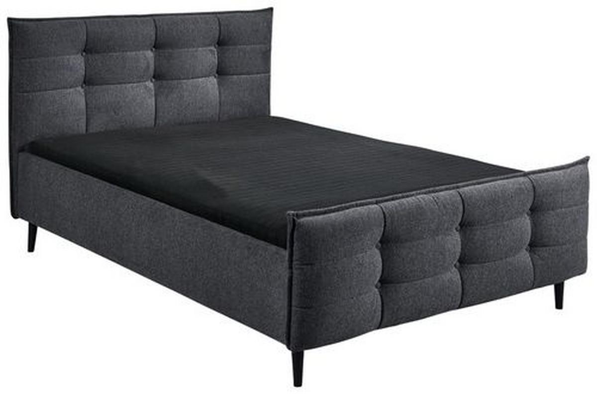 Polsterbett Mario B 140x200 cm Anthrazit - Anthrazit, Basics, Holzwerkstoff/Textil (140/200cm) - MID.YOU