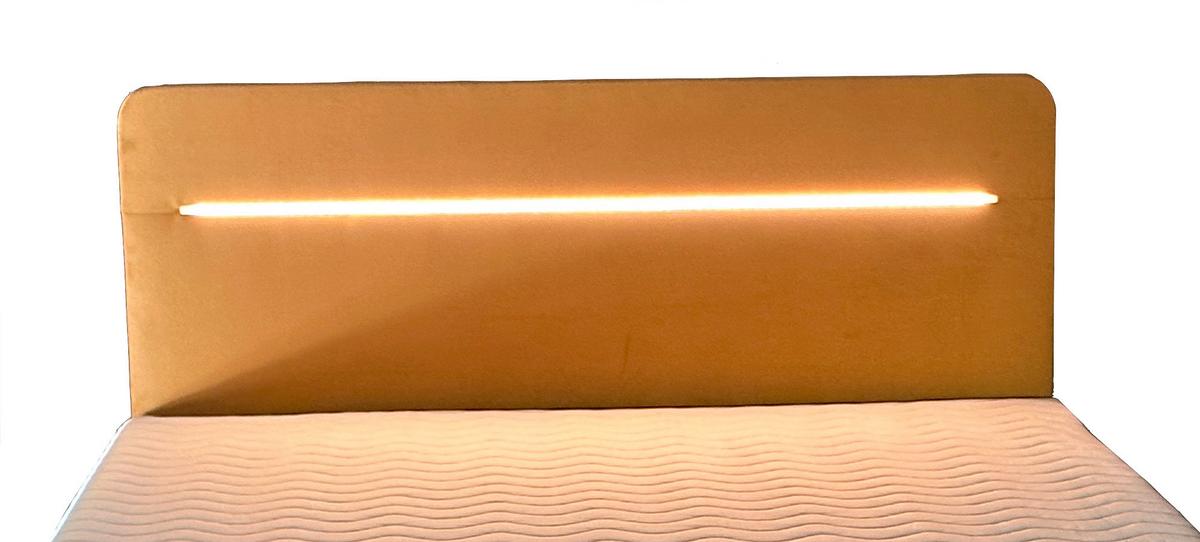 Boxbett Mit Topper 180x200 Cm Stream Honigfarben - Schwarz/Honig, Basics, Textil (180/200cm) - Livetastic
