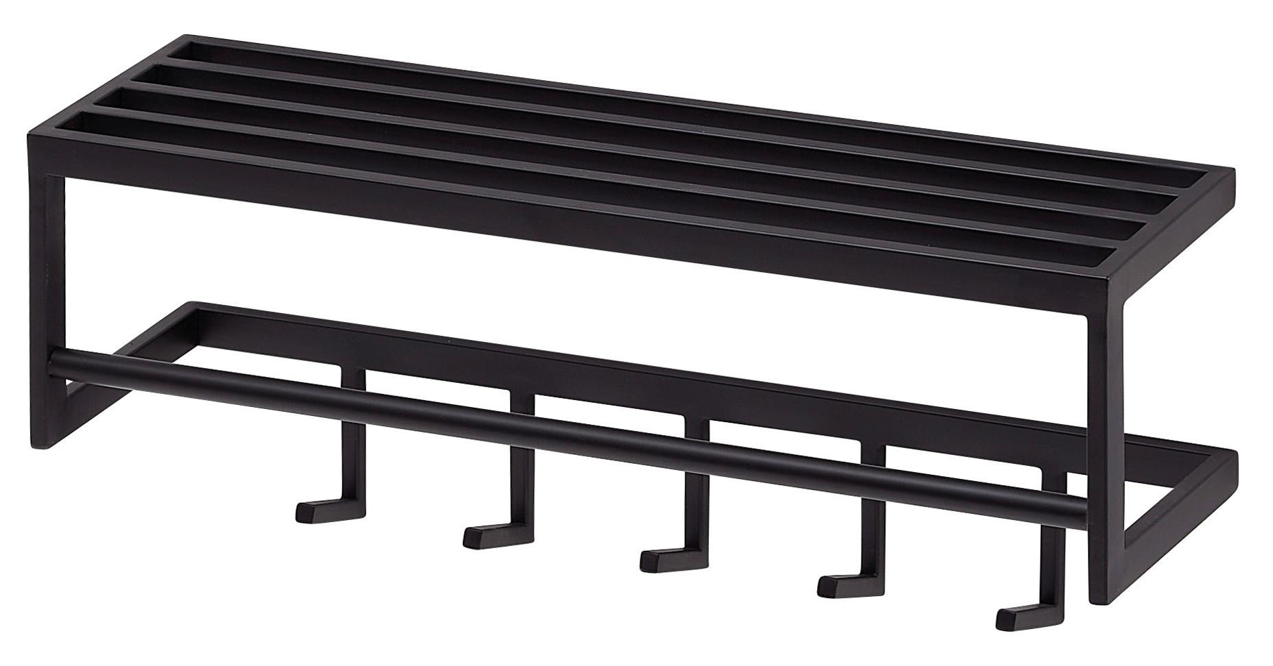 Wandgarderobe Schwarz B: 70cm - Schwarz, MODERN, Metall (70/20/20cm) - MID.YOU