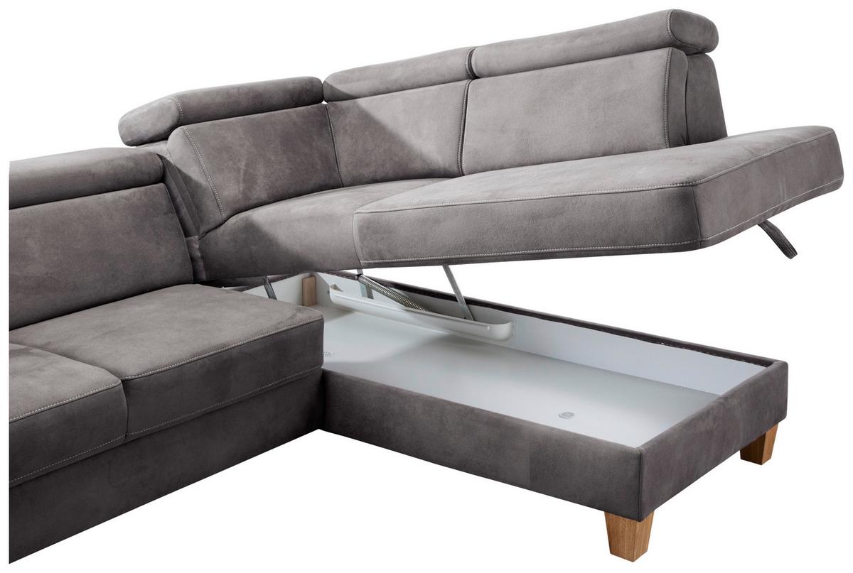 Ecksofa Arngast anthrazit, 245x194 cm - Eichefarben/Beige, KONVENTIONELL, Textil (245/194cm) - Sit & More