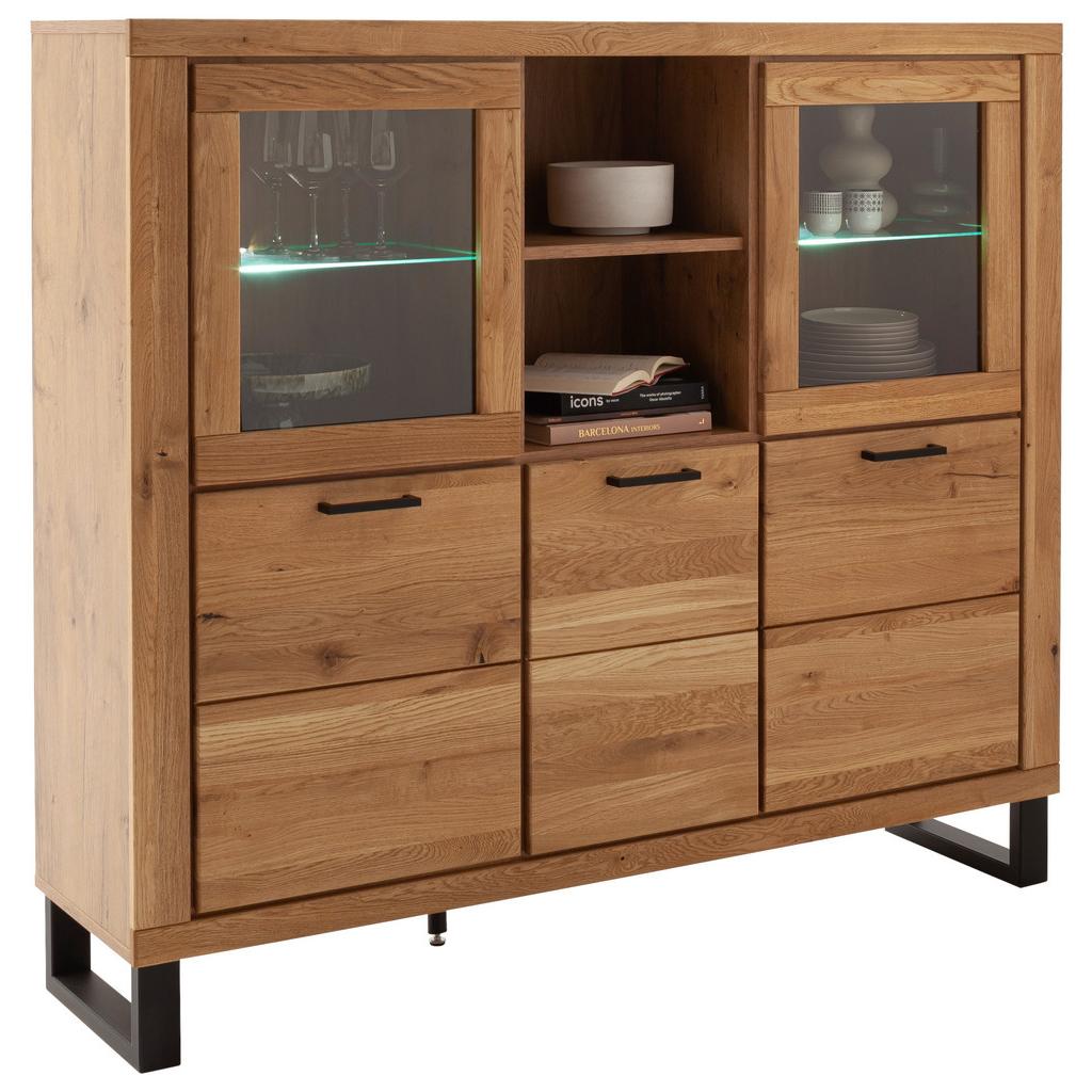 Highboard Kambo Wildeiche 5 Türen