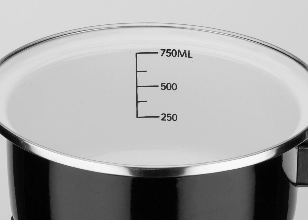 Gsw Kochtopfset Black & White Schwarz, 4-Teilig - Schwarz, Basics, Metall - GSW