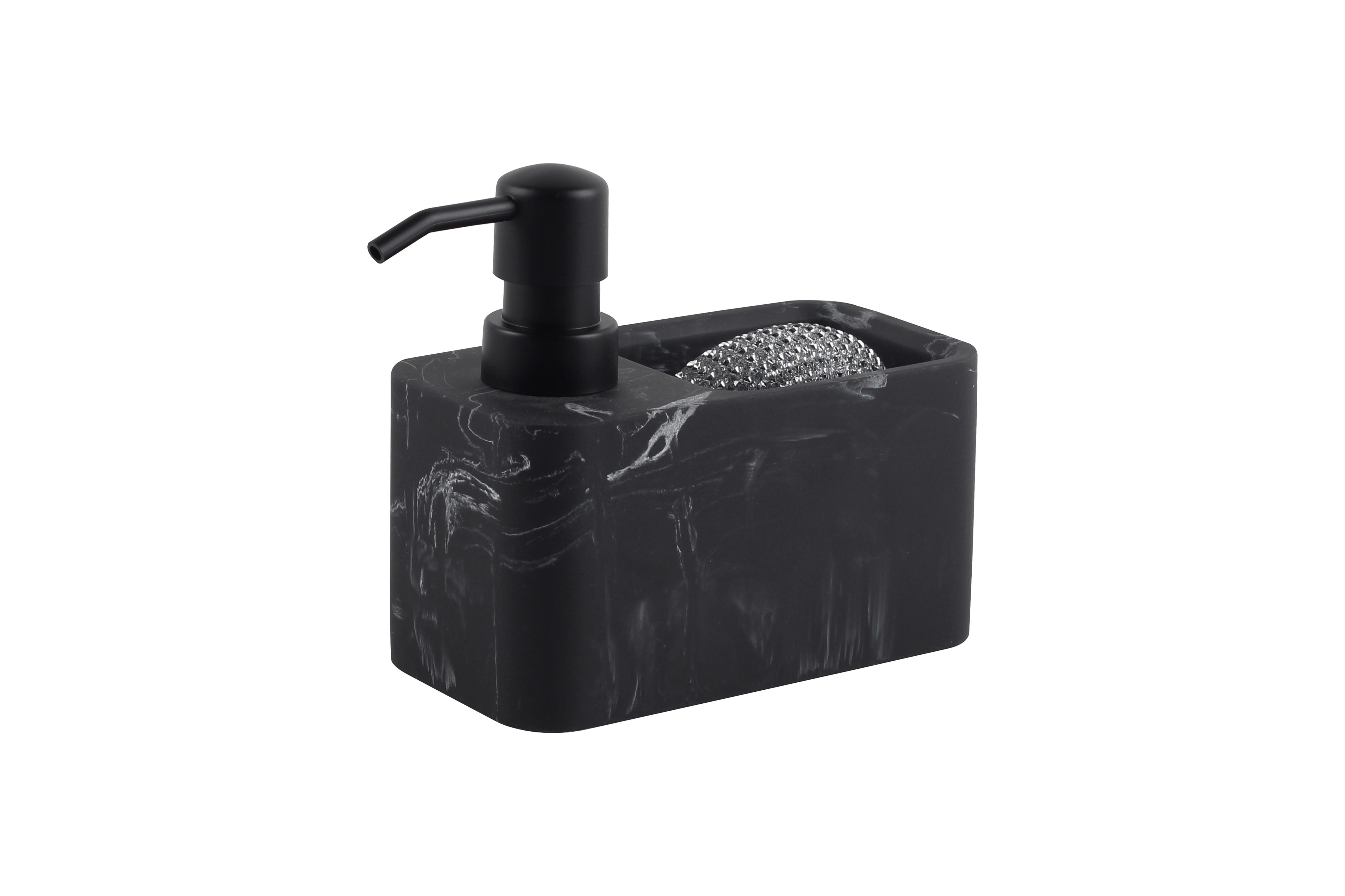 Spülmittelspender Niklas - Schwarz, Basics, Kunststoff/Metall (14,2/13/7cm) - Luca Bessoni