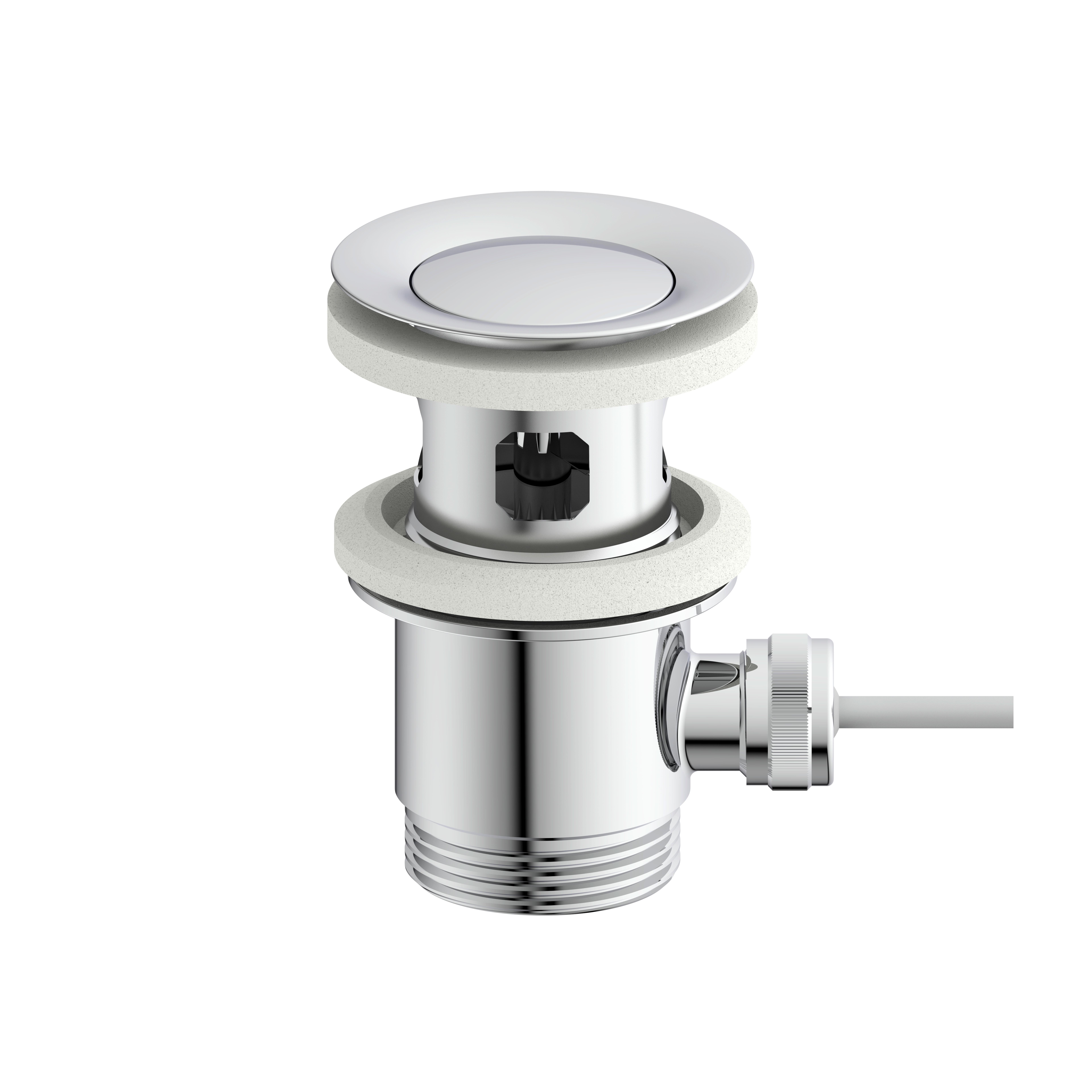 Excentergarnitur mit Haarsieb und Geruchsverschlüsse, Chrom - Chromfarben, KONVENTIONELL, Metall (6,2cm) - Schütte