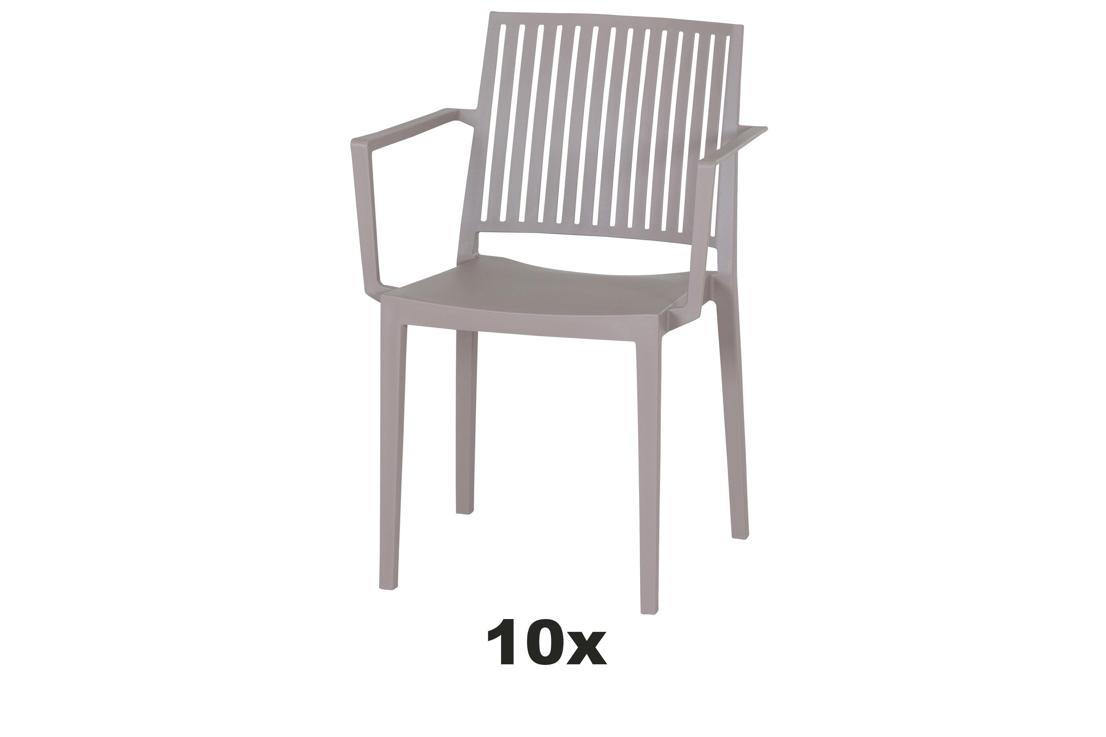 Gartensessel-set Lane - Taupe, Basics, Kunststoff (57/80/56cm) - Siena Garden