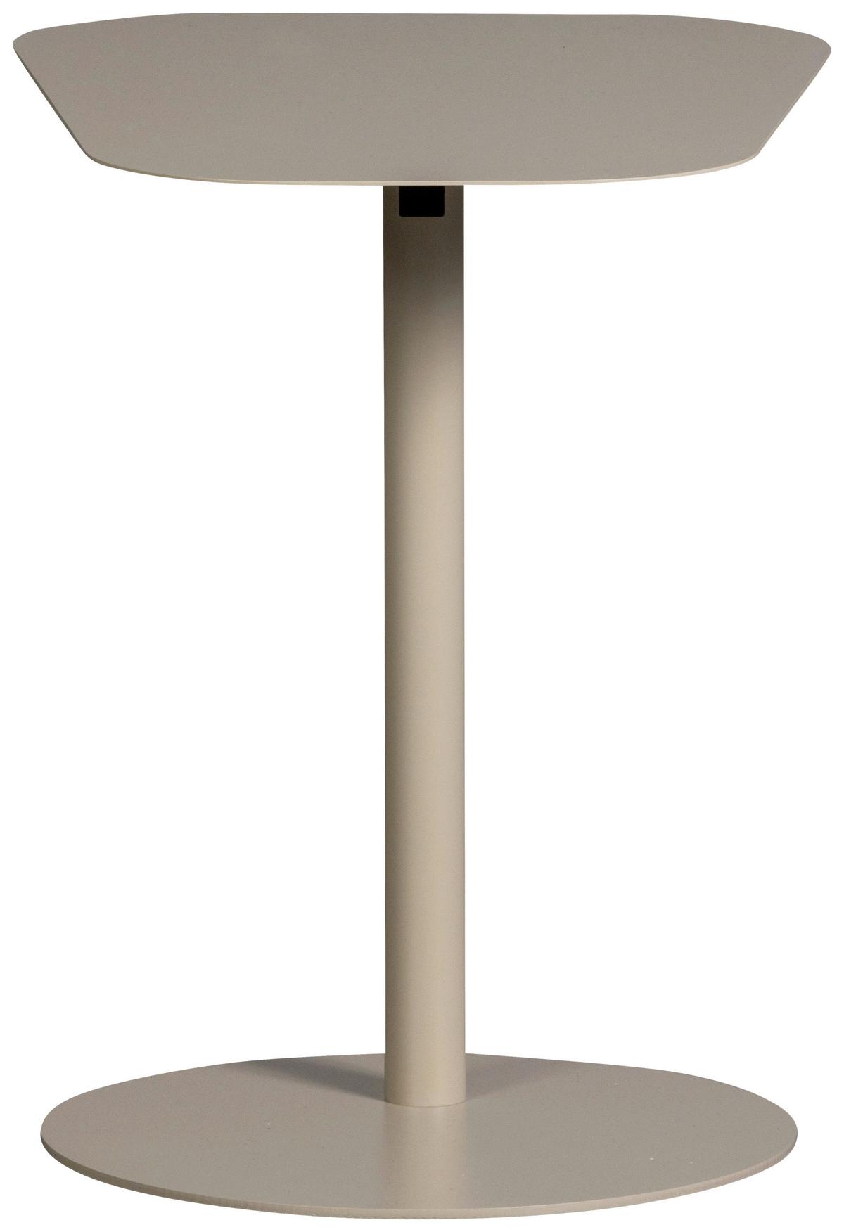 Beistelltisch Lia Hellgrau B: 38 cm - Hellgrau, Design, Metall (50/38/50cm) - Livetastic