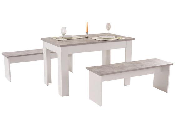 TISCHGRUPPE Paris - Hellgrau/Weiß, KONVENTIONELL, Holzwerkstoff (137/77/75cm) TISCHGRUPPE Paris - Hellgrau/Weiß, KONVENTIONELL, Holzwerkstoff (137/77/75cm)
