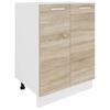 Küchenunterschrank Esilo B: 60 Cm Weiß/eiche Dekor - Weiß/Sonoma Eiche, KONVENTIONELL, Holzwerkstoff (60/82/46cm) - MID.YOU