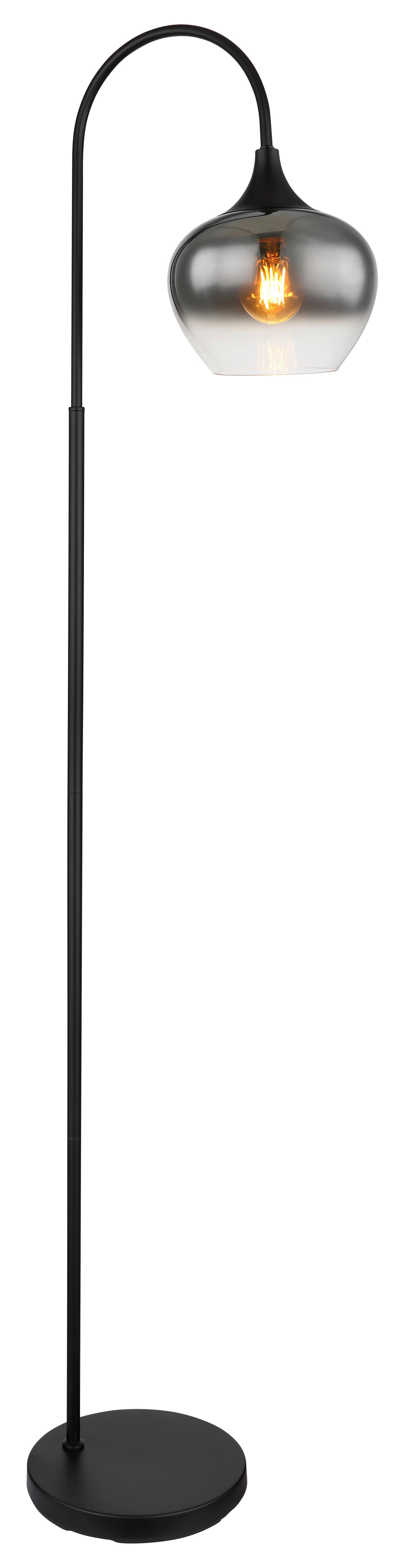 STOJACIA LAMPA MAXY - čierna, Design, kov/sklo (39/25/150cm) - Globo