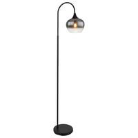 STOJACIA LAMPA MAXY - čierna, Design, kov/sklo (39/25/150cm) - Globo