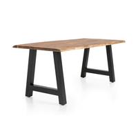 Esstisch Naturfarben/schwarz B: 140 Cm - Schwarz/Naturfarben, MODERN, Holz/Metall (140/80/76,5cm) - Livetastic