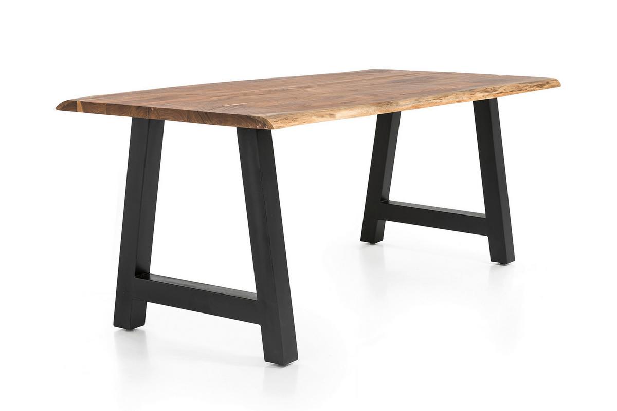 Esstisch Naturfarben/schwarz B: 140 Cm - Schwarz/Naturfarben, MODERN, Holz/Metall (140/80/76,5cm) - Livetastic