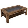 Couchtisch mit Glasplatte + Ablagefach Ralph Braun - Anthrazit/Braun, Basics, Glas/Holzwerkstoff (110/67/43cm) - MID.YOU