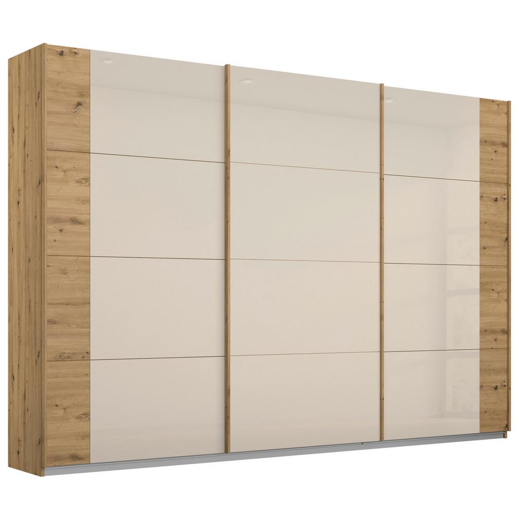 Schwebetürenschrank Artemis B: 271 cm Champagner/Eiche