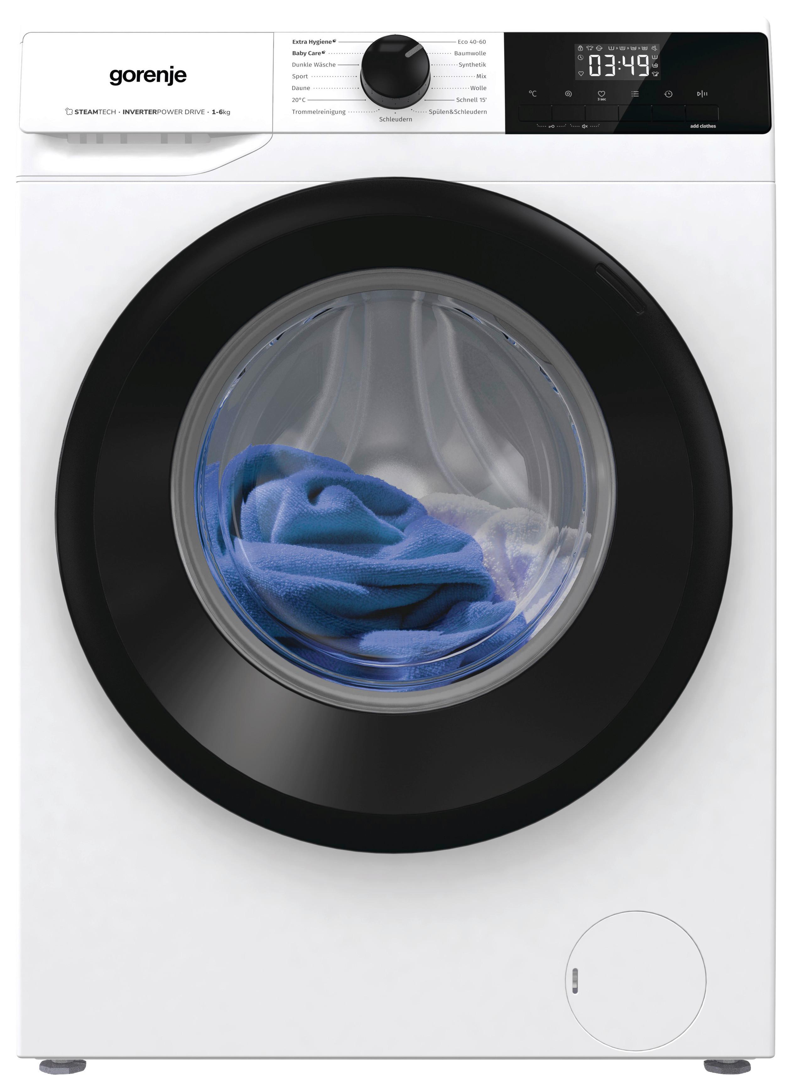 Waschmaschine Wnhpi64saps - Schwarz/Weiß, Basics, Glas/Kunststoff (59,5/84,5/43,5cm) - Gorenje