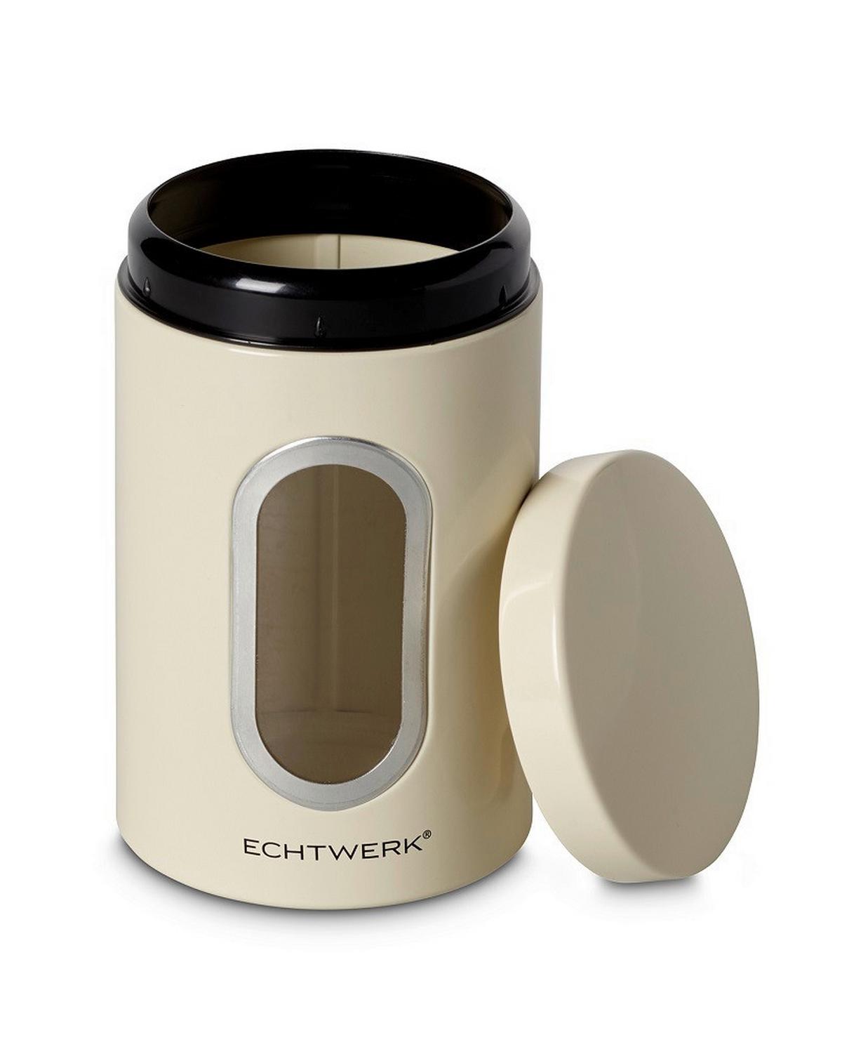 Vorratsdose Echtwerk Stilvolle Vorratsdose - Creme, MODERN, Metall (12/18/12cm) - Echtwerk