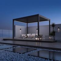 Pergola Deluxe 400x255x300cm Wetterfest, Elektrisch - Anthrazit, Basics, Metall (400/255/300cm) - Gardenson