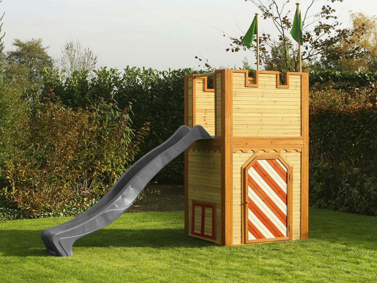 Spielhaus A030.109.80 - Rot/Braun, KONVENTIONELL, Holz/Kunststoff (319/195/110cm) - Ambia Garden