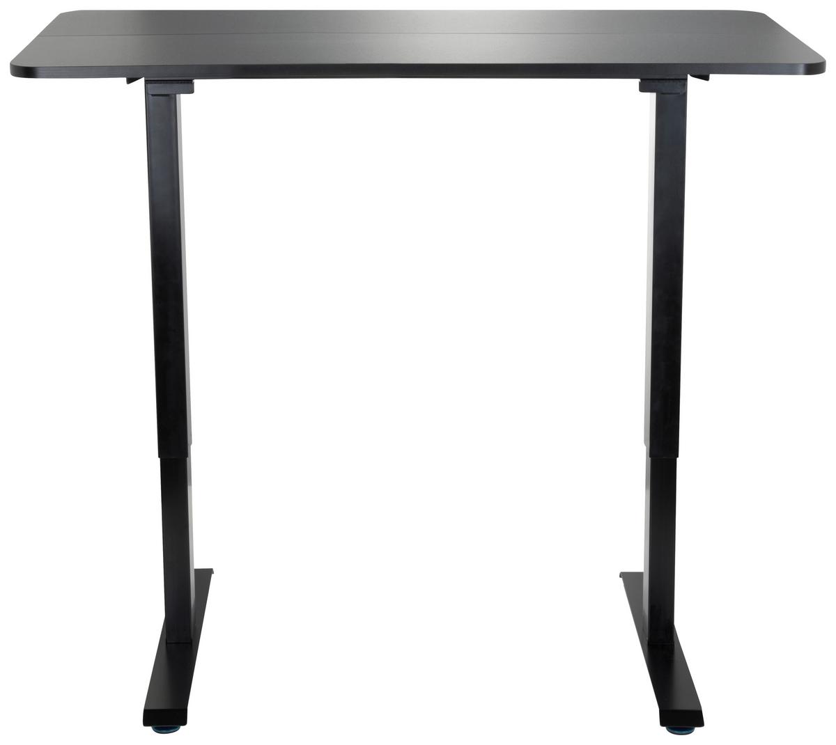 Schreibtisch Stand Cr Schwarz Höhenverstellbar B: 120 Cm - Schwarz, MODERN, Holzwerkstoff/Metall (120/74/60cm) - MID.YOU