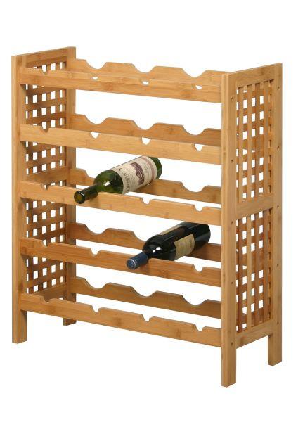 Weinregale online bestellen | Möbelix Weinregal aus Bambusholz für 20 Flaschen