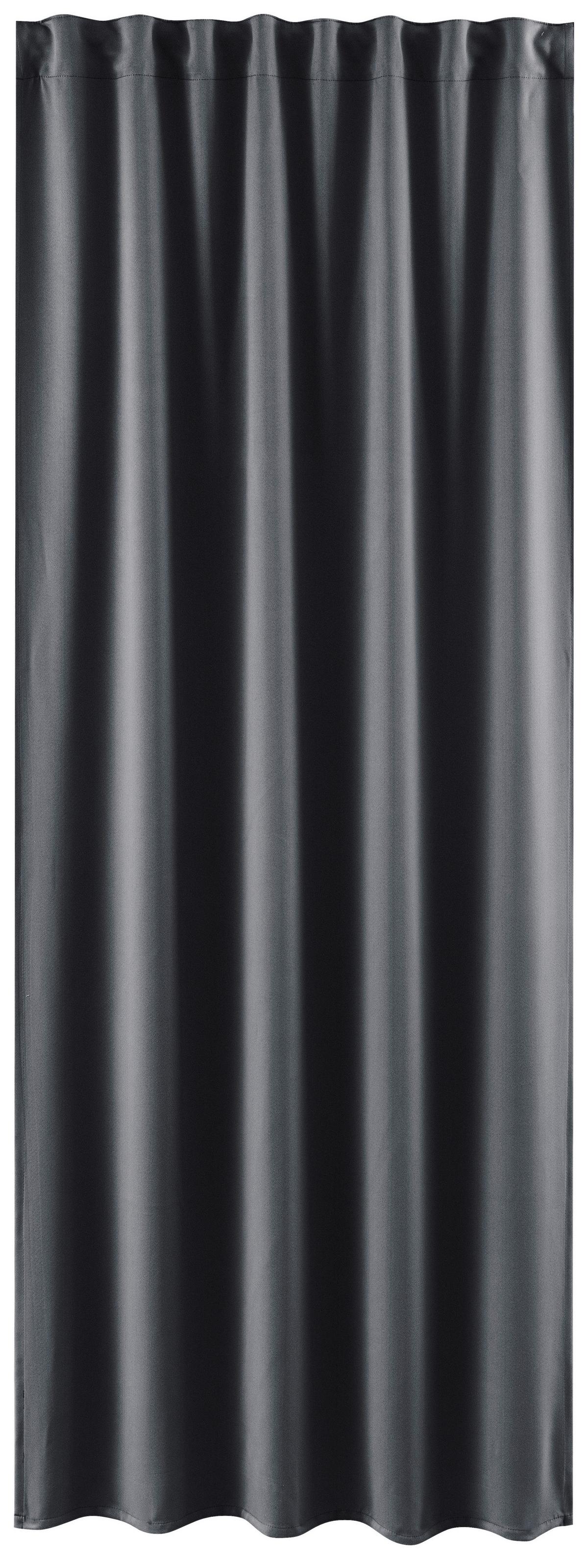 Verdunkelungsvorhang Simone - Anthrazit, ROMANTIK / LANDHAUS, Textil (135/245cm) - James Wood