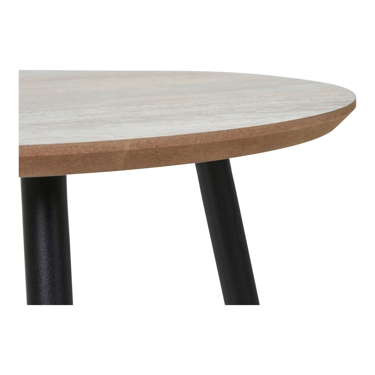 Couchtisch Aalst Beige B: 55cm - Beige/Schwarz, Design, Holzwerkstoff/Metall (55/55/45cm) - MID.YOU