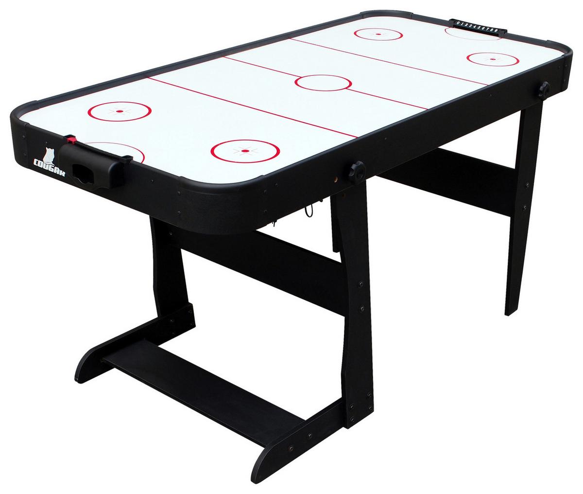 Tisch-eishockey L: 152cm Schwarz + Puck Und Zwei Tore - Schwarz, KONVENTIONELL, Holz (73/79/152cm) - Ambia Garden