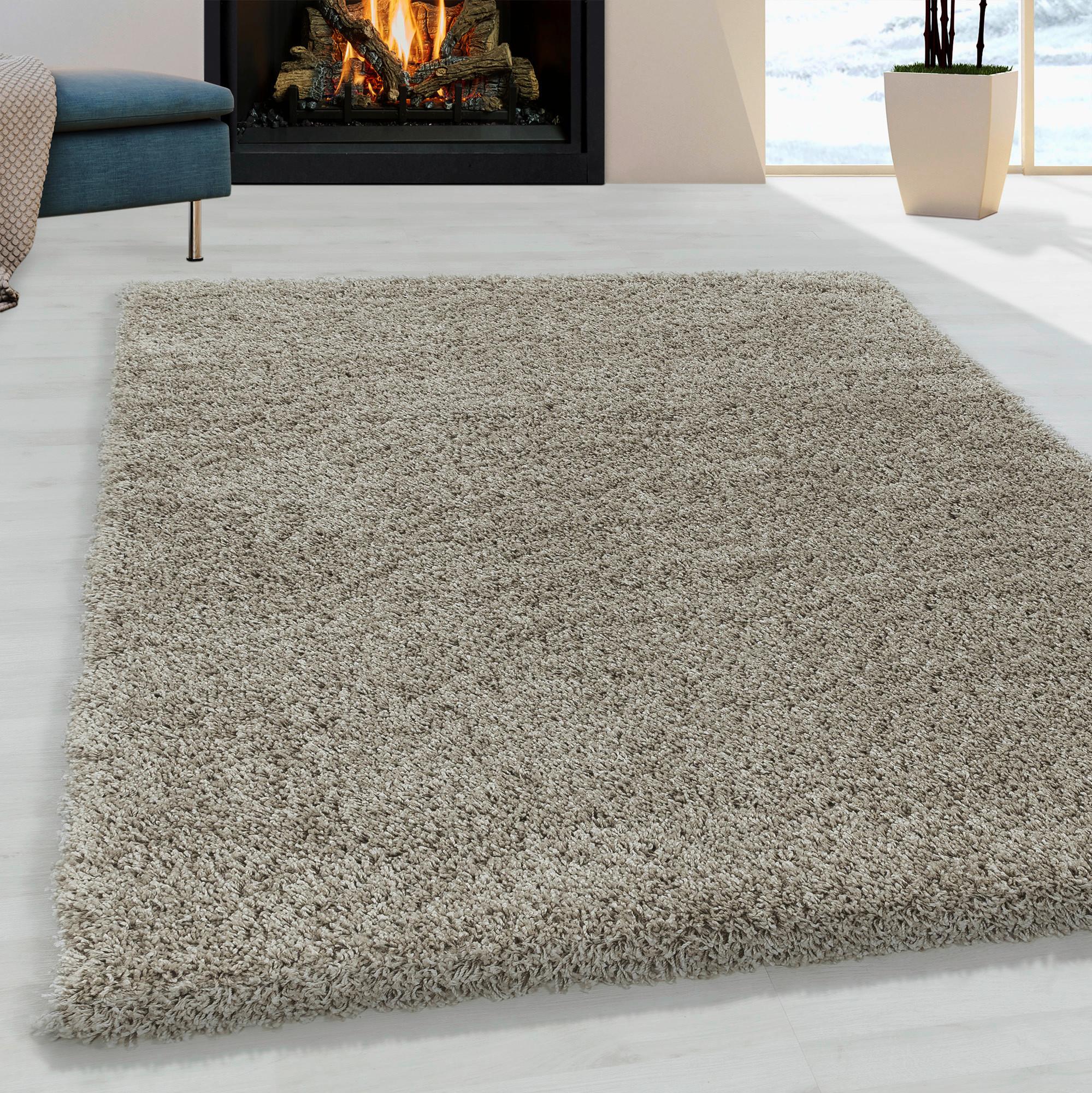 Hochflor Teppich Naturfarben Naturfaser Sydney 60x110 cm - Naturfarben, Basics, Textil (60/110cm)