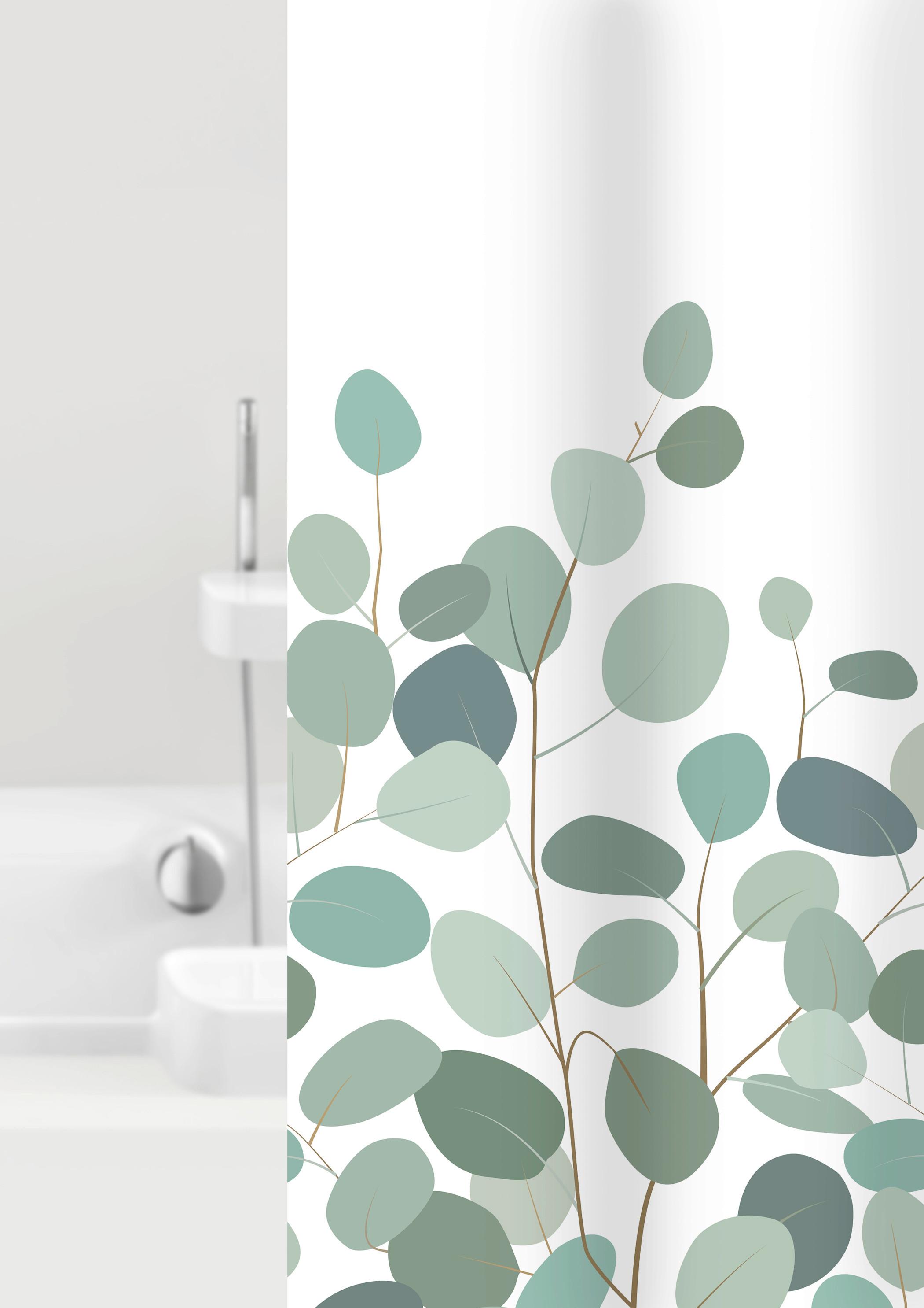 SPRCHOVÝ ZÁVĚS D1038-098409004 - bílá/zelená, Basics, plast (180/200cm) - Grund