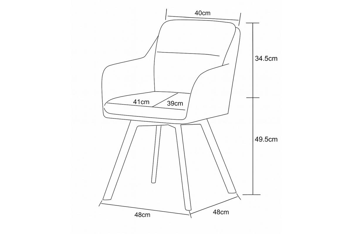 Stuhl-Set Sophie Anthrazit B: 53 cm - Anthrazit/Schwarz, MODERN, Textil/Metall (53/87/62cm) - MID.YOU