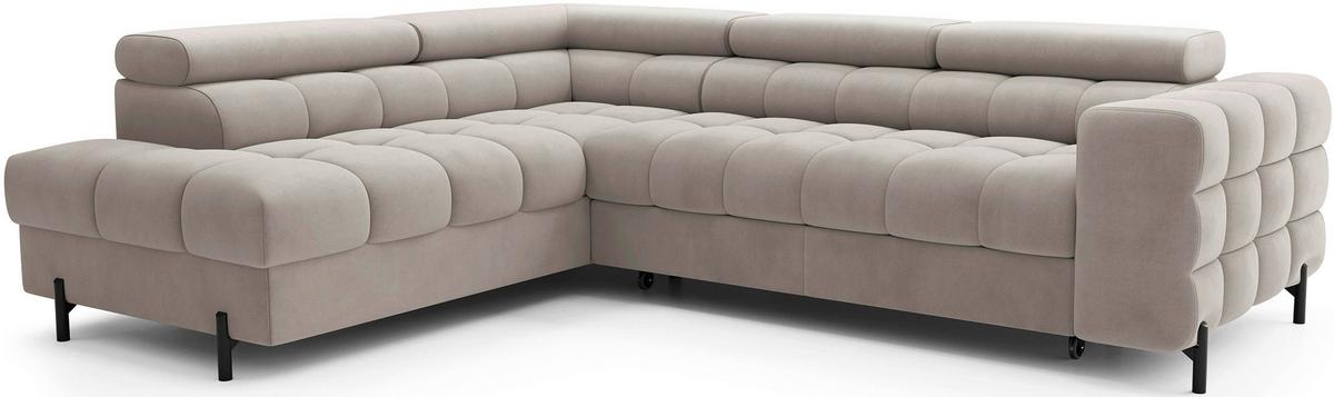 Ecksofa Ferucce Beige S: 200x276 Cm - Beige/Schwarz, Design, Textil (200/276cm) - P & B