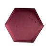 Wandpolster 2er-Set 36x32 cm Sechseck, Bordeaux - Bordeaux, Basics, Textil (36/32/4cm) - MID.YOU