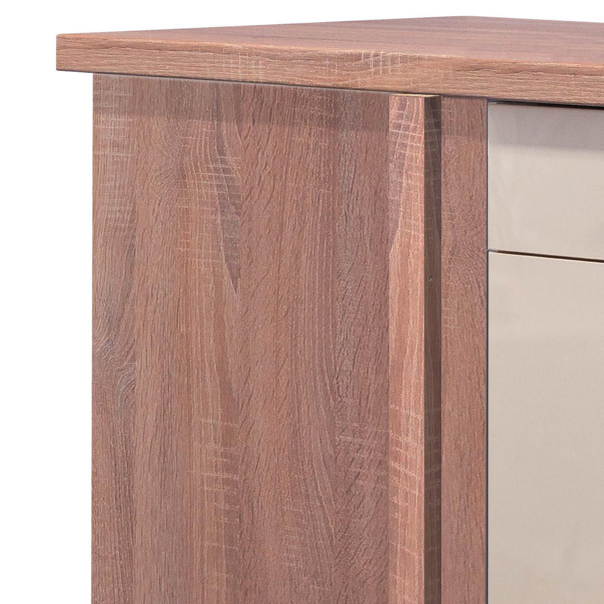 Eckunterschrank Nepal 110 Cm Kaschmir/eiche 1 Lade 1 Tür - Kaschmir/Sonoma Eiche, MODERN, Holzwerkstoff (110/86/60cm) - FlexWell