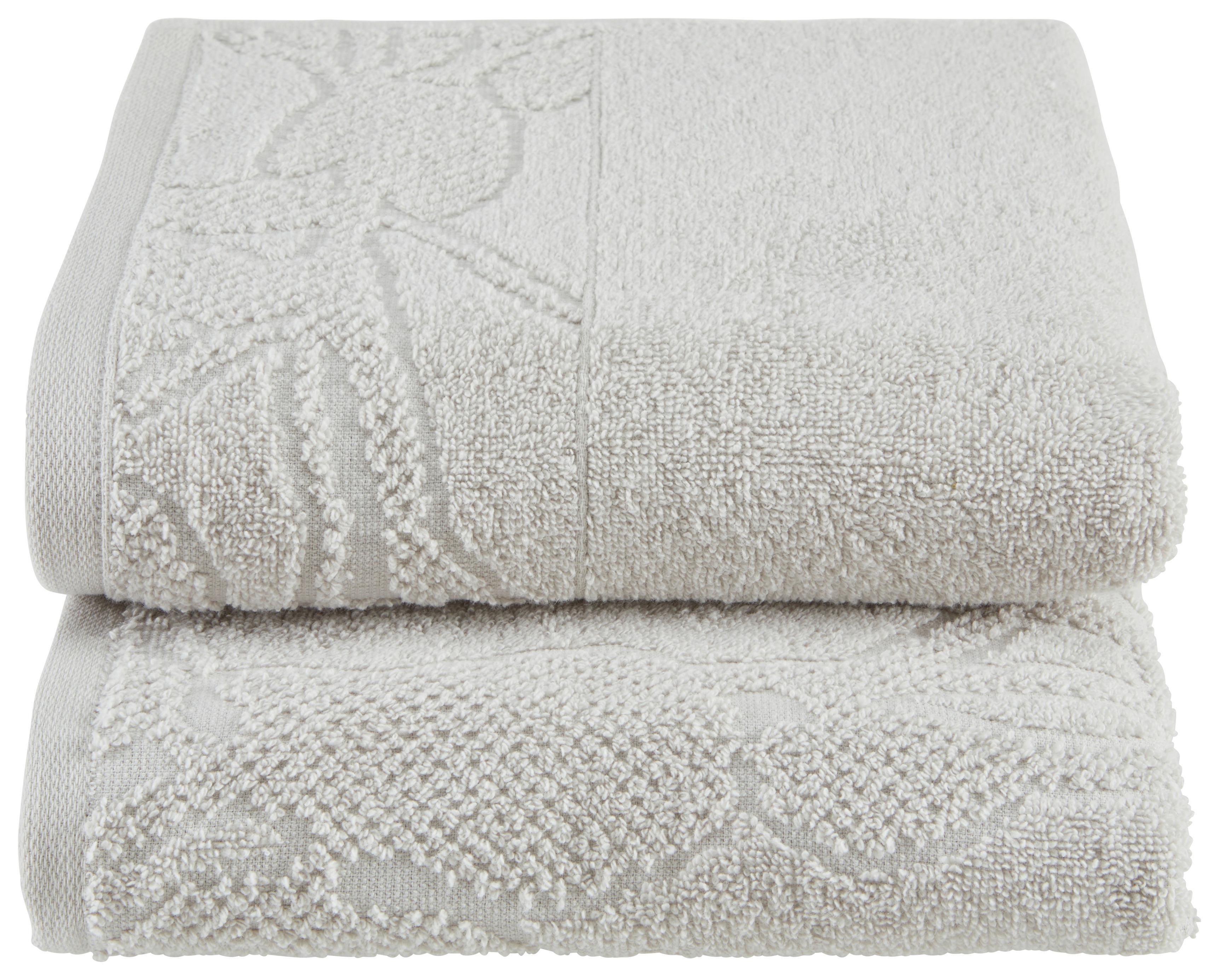 Handtuchset Lucia 2er Pack - Silberfarben, ROMANTIK / LANDHAUS, Textil (50/90cm) - James Wood