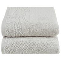 Handtuchset Lucia 2er Pack - Silberfarben, ROMANTIK / LANDHAUS, Textil (50/90cm) - James Wood