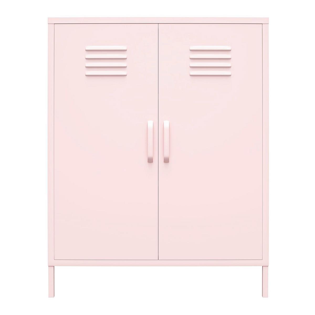 Highboard Cache Rosa B: 80cm - Rosa, Design, Metall (80/101/40cm) - MID.YOU
