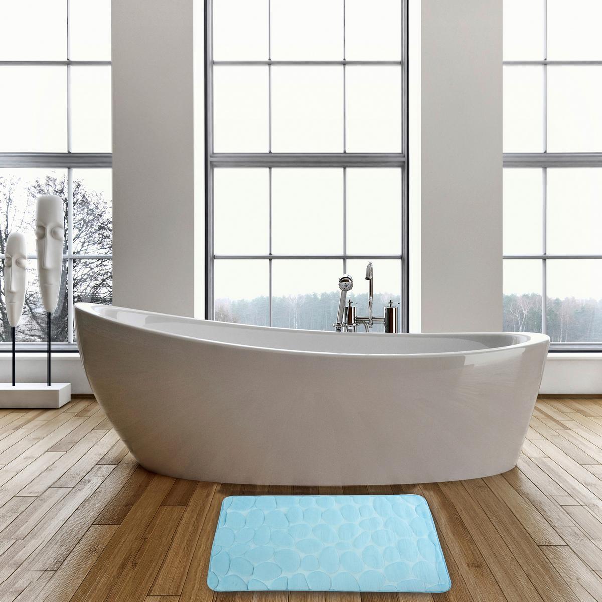 Badteppich Hellblau 50/80 cm - Hellblau, KONVENTIONELL (50/80cm) - Spirella