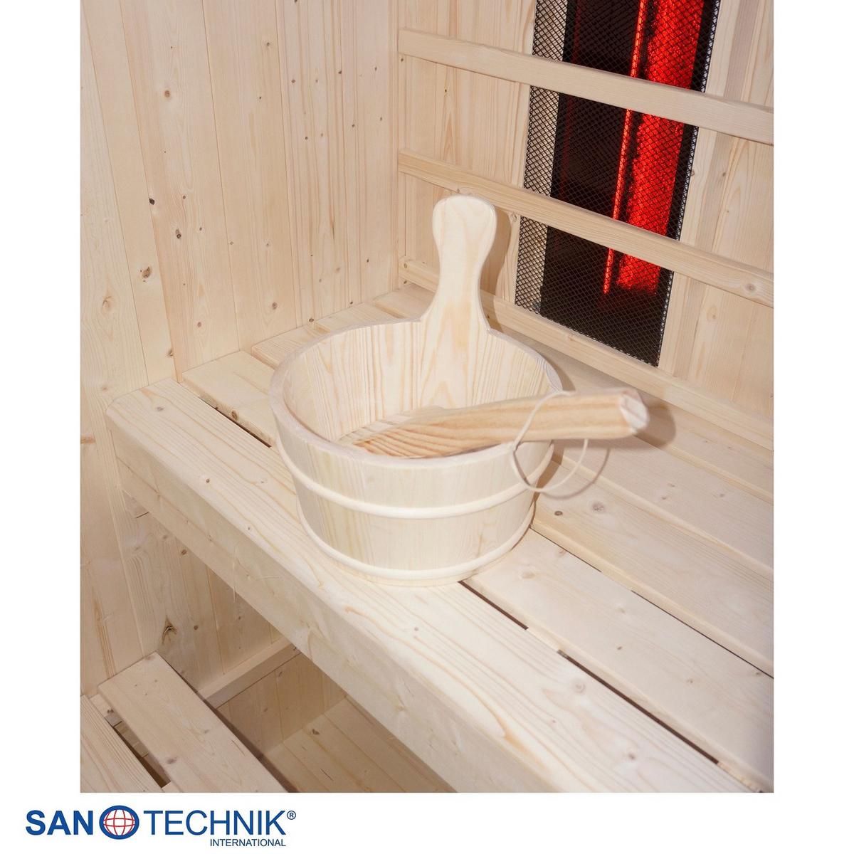 INFRAROTKABINE Lahti Holzfarben B: 181,5 cm - Fichtefarben, KONVENTIONELL, Holz (198/181,5/202,2cm) - Sanotechnik