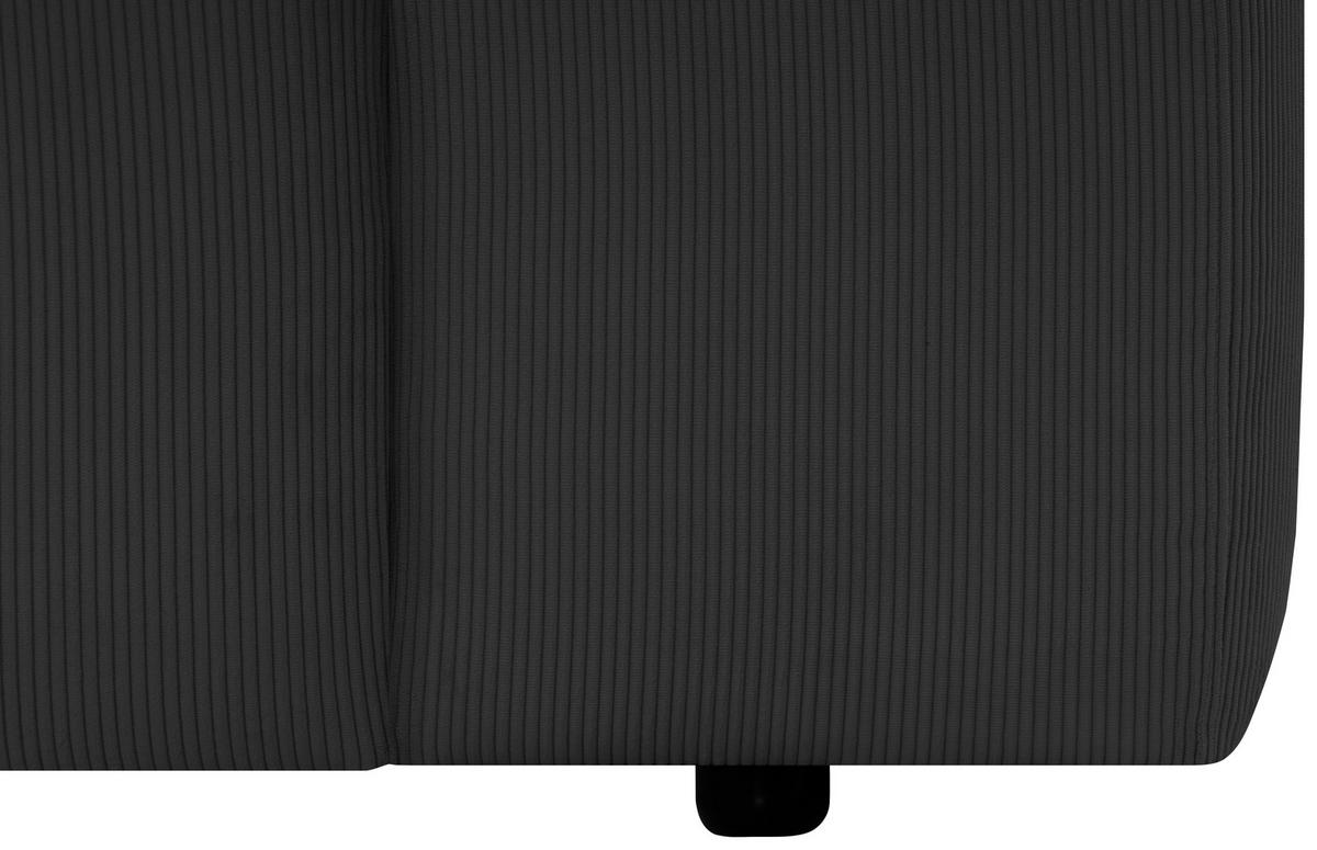 Ecksofa Hannah Anthrazit 170x252 Cm - Anthrazit/Schwarz, Design, Textil (170/252cm) - MID.YOU