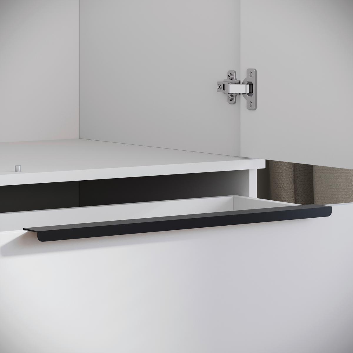 ŠATNÍ SKŘÍŇ SPIRIT - bílá/černá, Konvenční, kov/kompozitní dřevo (134,5/192,9/51cm) - P & B