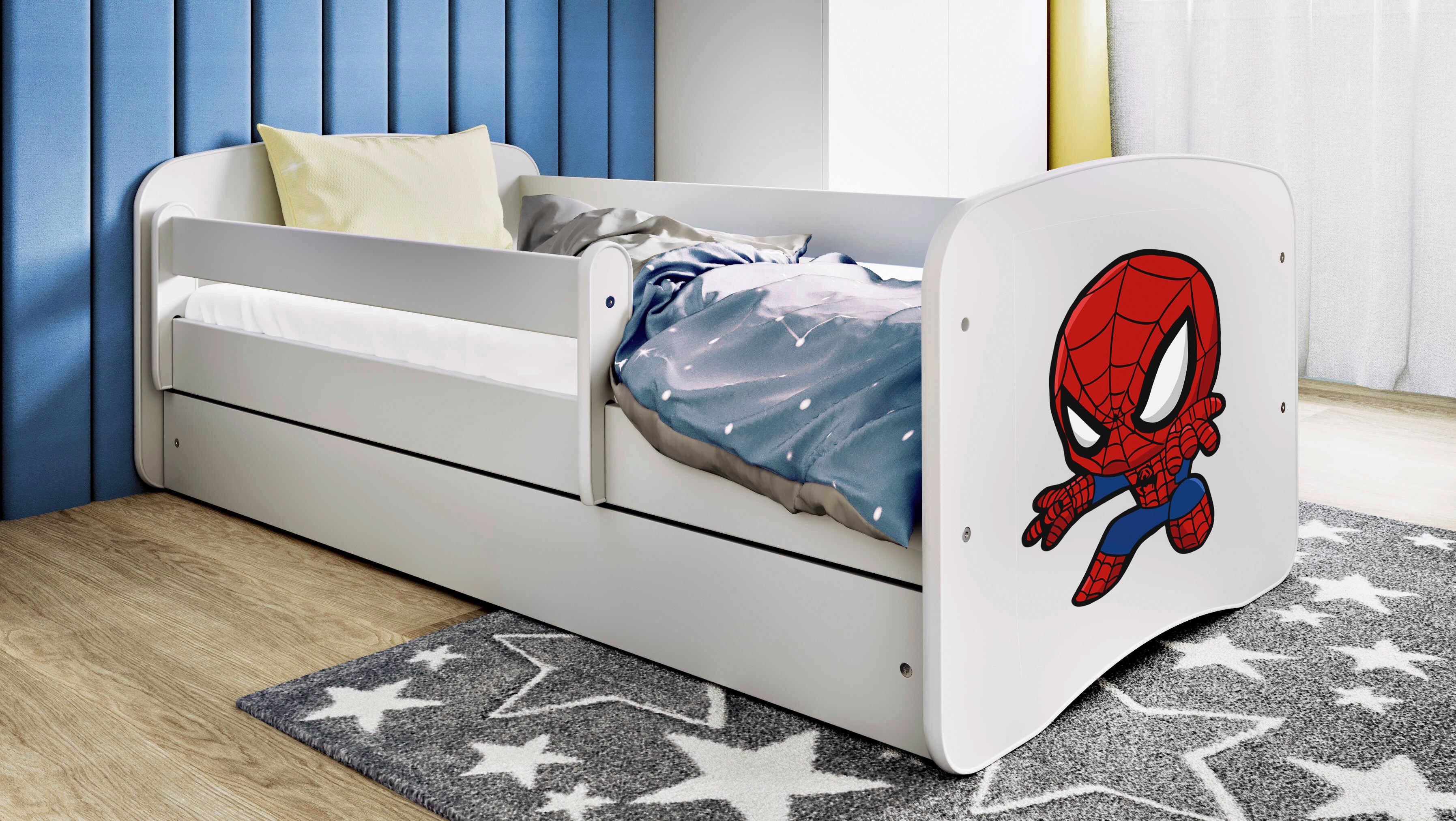 Kinder-/Juniorbett Babydreams Weiß B: 80cm - Birkefarben/Weiß, MODERN, Holz/Holzwerkstoff (80/160cm) - MID.YOU