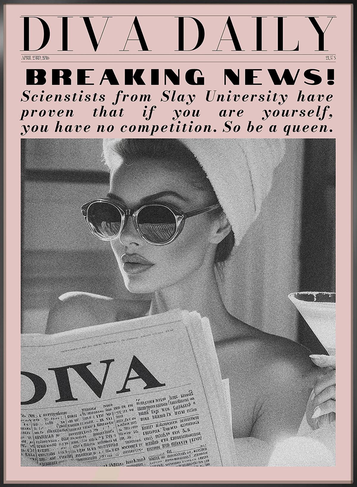 Obraz ELENA - černá/vícebarevná, Konvenční, kompozitní dřevo/papír (50/70cm) - Mömax