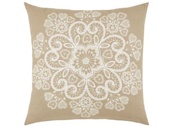 Polštář Ozdobný Louise - bílá/šedohnědá, Romantický / Rustikální, textil (45/45cm) - Mömax modern living Polštář Ozdobný Louise - bílá/šedohnědá, Romantický / Rustikální, textil (45/45cm) - Mömax modern living