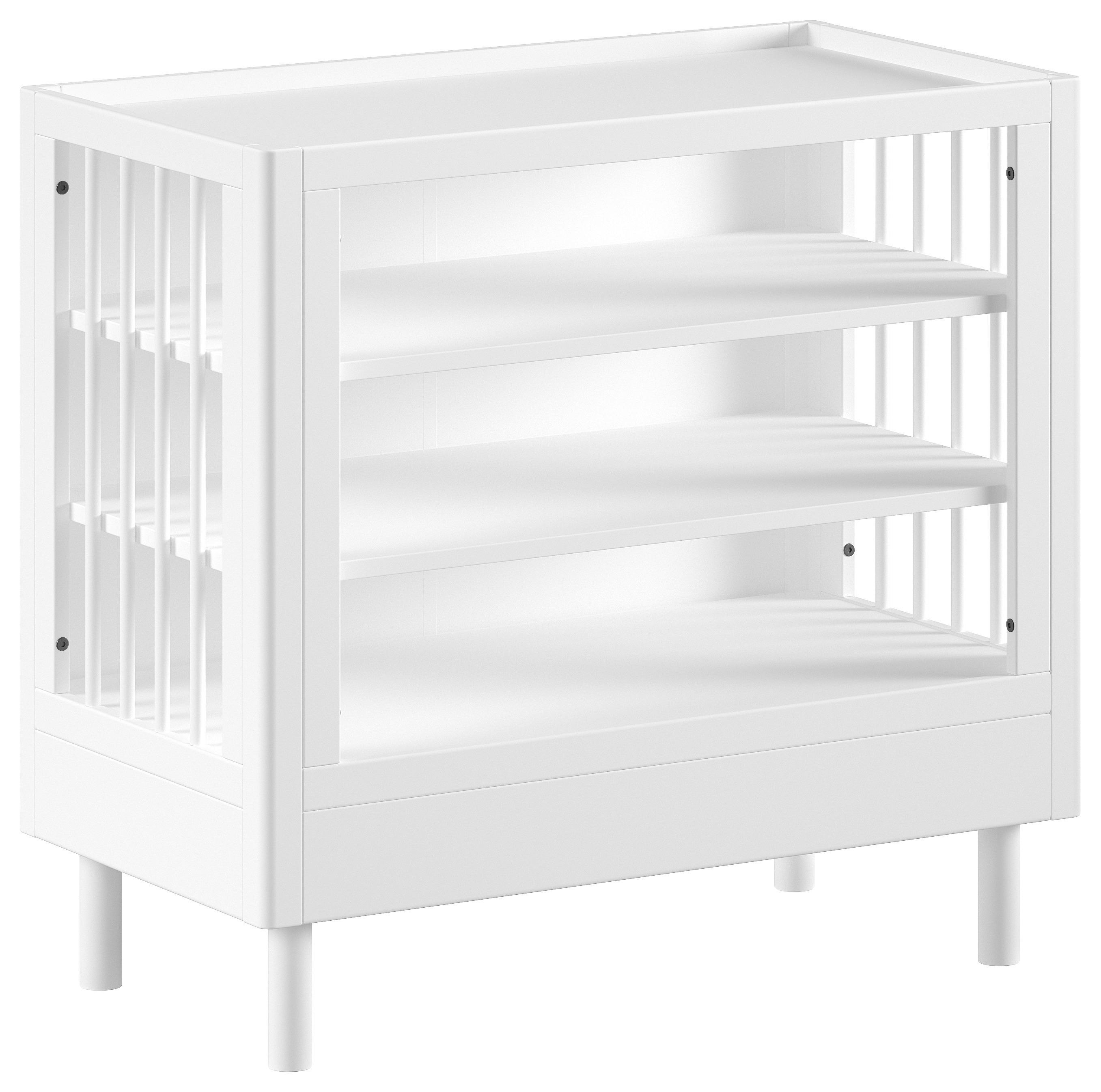 Wickeltisch Forrest Weiß B: 100cm - Weiß, MODERN, Holz (100/95/55cm) - Vipack