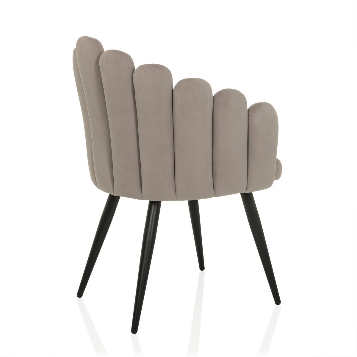 Armlehnstuhl Scallore Grau B: 63 cm - Grau, MODERN, Textil/Metall (63/84/56cm) - MID.YOU