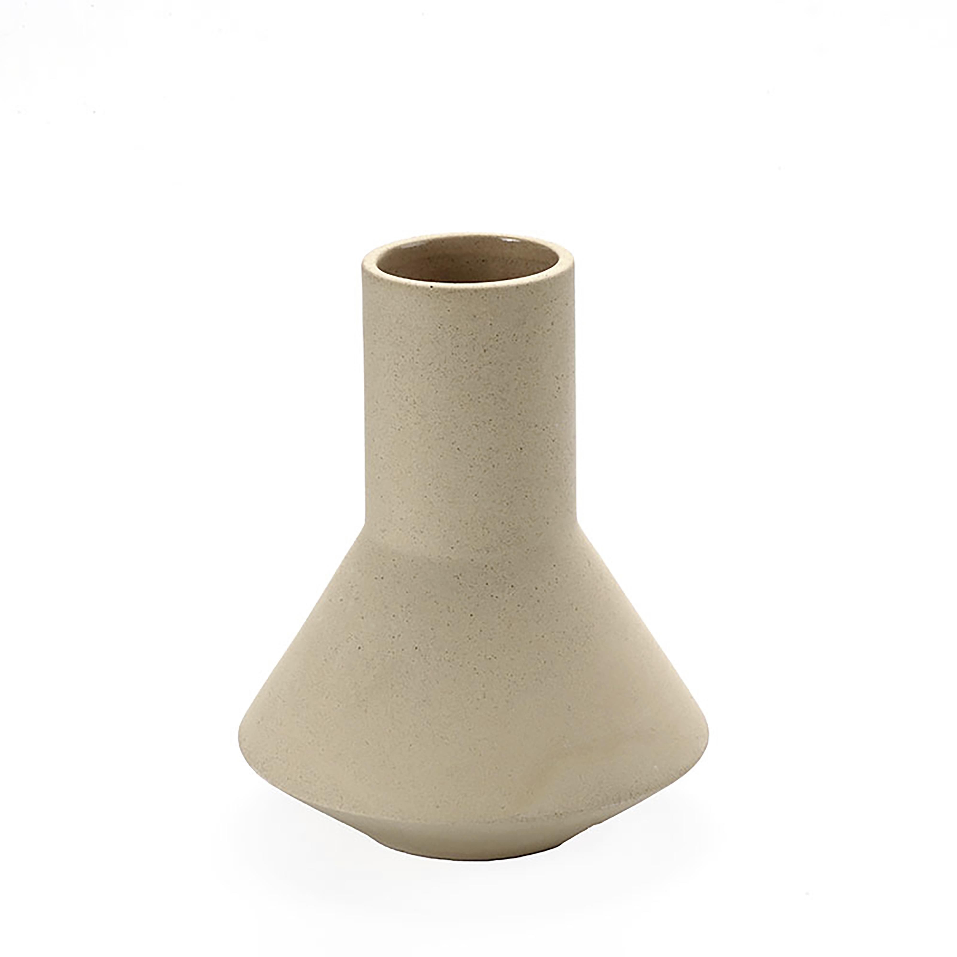 Váza Geo, V: 19,5cm - pískové barvy, keramika (15,7/19,5cm) - Modern Living